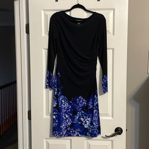 Ralph Lauren size 10 dress worn once. Long sleeve fully lined. Black floral